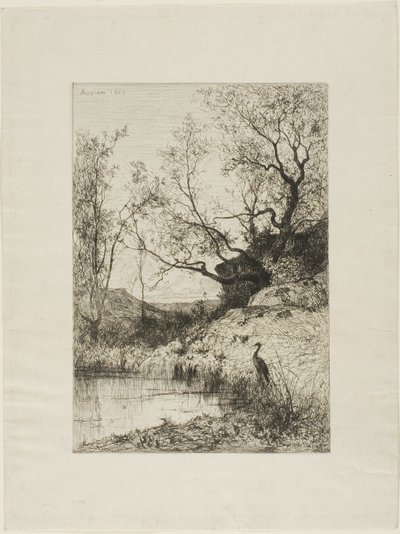 Een Vijver bij Rousillon door Adolphe Appian