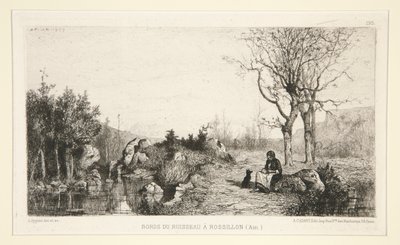Bords du ruisseau a Rossilon (Ain) door Adolphe Appian