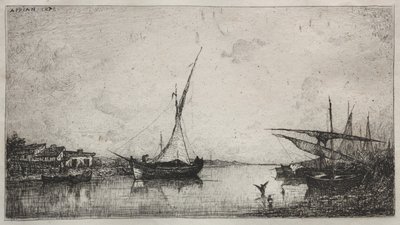 Kanaal bij Martiques door Adolphe Appian