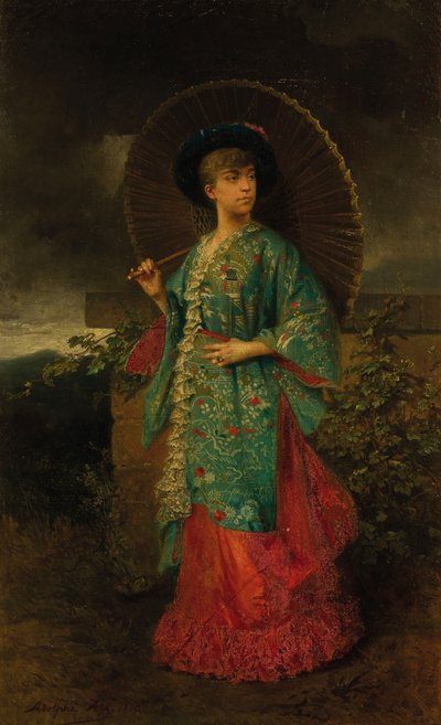 Portret van Helene van Mecklenburg-Schwerin 1814-1858, Hertogin van Orléans, 1883 door Adolphe Aze