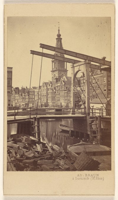 Amsterdam. Quai Raamgracht. door Adolphe Braun