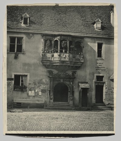 Elzassische gevel, Corps de Garde in Colmar door Adolphe Braun