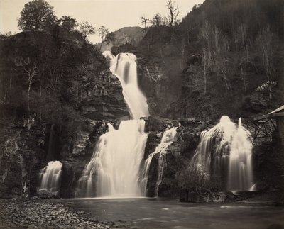 Watervallen van de Reichenbach, ca. 1860 door Adolphe Braun