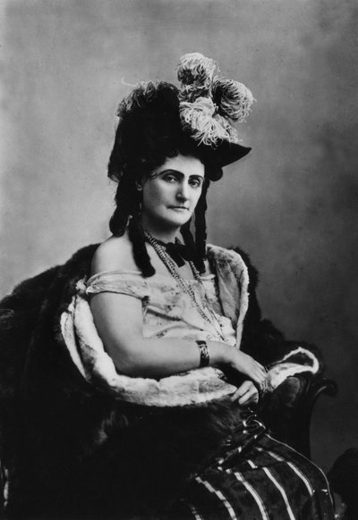 Italiaanse Virginia Oldoini (1837-1899), gravin van Castiglione, zij was de spion van de Franse keizer Napoleon III, foto door Adolphe Braun (1812-1877) door Adolphe Braun