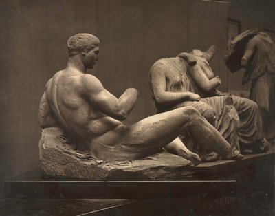 Beelden van het Parthenon, British Museum, ca. 1870s door Adolphe Braun
