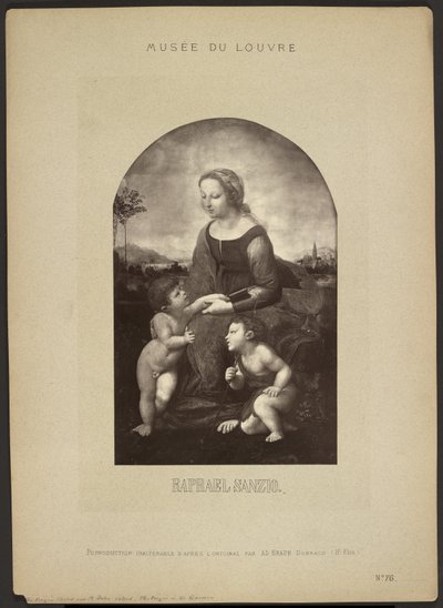 [De maagd in de tuin door Rafaël, Musée du Louvre]. door Adolphe Braun