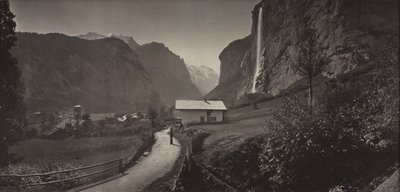 Vallei van Lauterbrunnen, Zwitserland uit het album Charbons de Braun- vues prises..., ca. 1868 door Adolphe Braun
