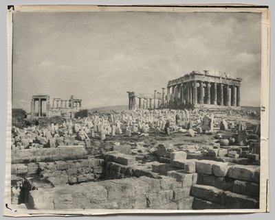 Uitzicht op het Parthenon door Adolphe Braun and Co.