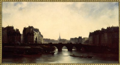 De Pont-Neuf en het Île de la Cité door Adolphe Couvelet