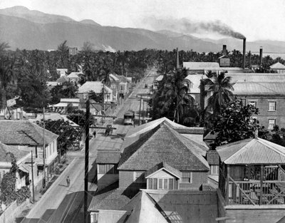 Harbour Street oost, Kingston, Jamaica, c1905 door Adolphe Duperly and Son