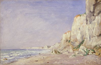 Kliffen bij Dieppe, 1862 door Adolphe Felix Cals