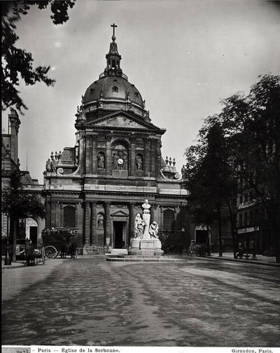 Kerk van de Sorbonne gebouwd door Jacques Lemercier (ca. 1585-1654) in 1635-53 door Adolphe Giraudon