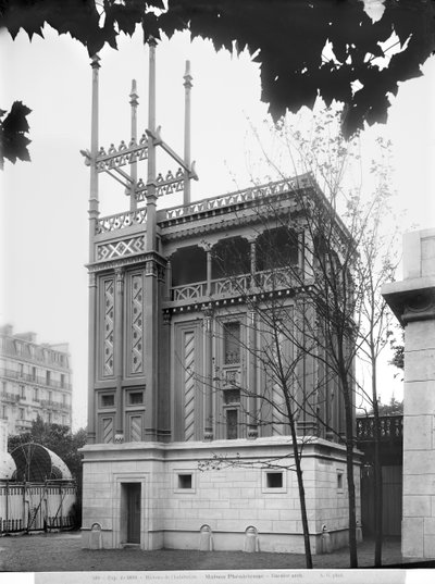 Fenicisch Huis, Wereldtentoonstelling, Parijs, 1889 door Adolphe Giraudon