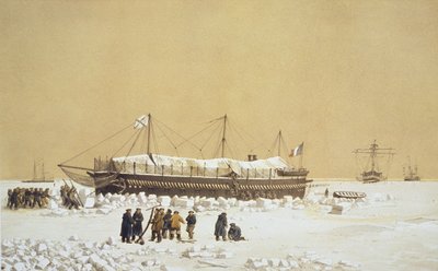Drijvende batterij La Tonnante in het ijs voor Kil-Bouroun, uit Nos Souvenirs de Kil-Bouroun pendant l