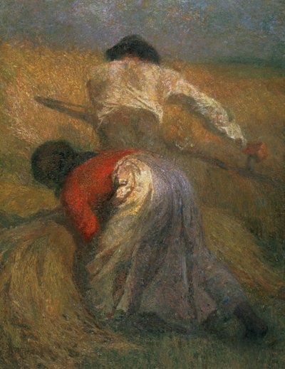 Oogsten door Adolphe Joseph Thomas Monticelli