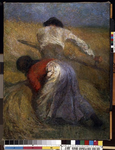 De oogst door Adolphe Joseph Thomas Monticelli