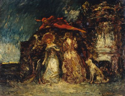 Mephistopheles door Adolphe Joseph Thomas Monticelli