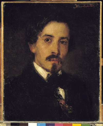 Vermoedelijk portret van de schilder Ferdinand Viola door Adolphe Joseph Thomas Monticelli