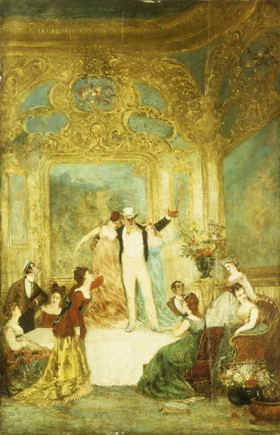 Een avond bij la Paiva door Adolphe Joseph Thomas Monticelli