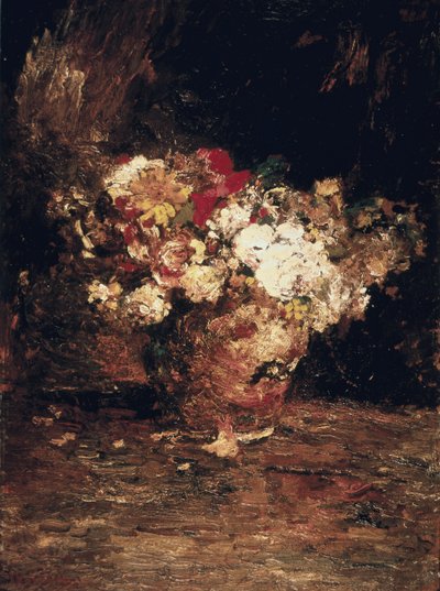 Vaas met bloemen, ca. 1880 door Adolphe Joseph Thomas Monticelli