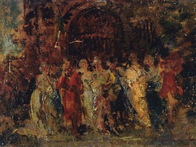 Huwelijksstoet door Adolphe Joseph Thomas Monticelli