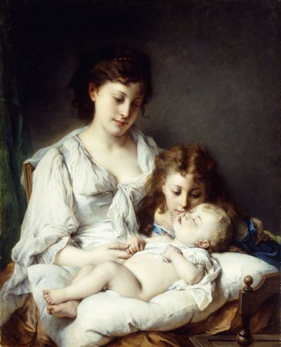 Moederlijke genegenheid door Adolphe Jourdan
