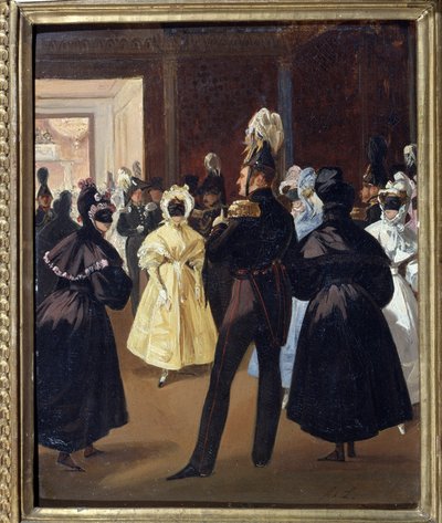 Keizer Alexander I van Rusland op het gemaskerde bal door Adolphe Ladurner