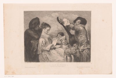 Muzikaal gezelschap door Adolphe Lalauze