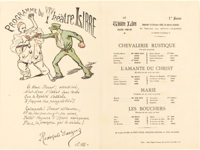 Ridders, de geliefde van Christus, getrouwd, de slagers door Adolphe Leon Willette