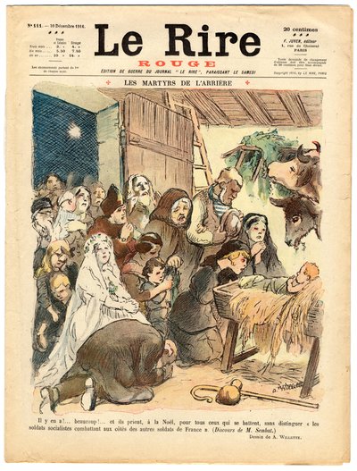 Omslag van The Red Laughter, Satirisch in kleuren door Adolphe Leon Willette