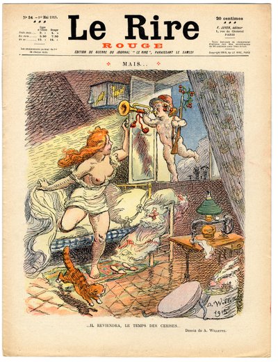 Omslag van The Red Laughter, Satirisch in Kleuren door Adolphe Leon Willette