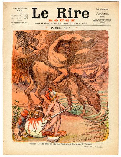 Omslag van The Red Laughter, Satirisch in Kleuren door Adolphe Leon Willette