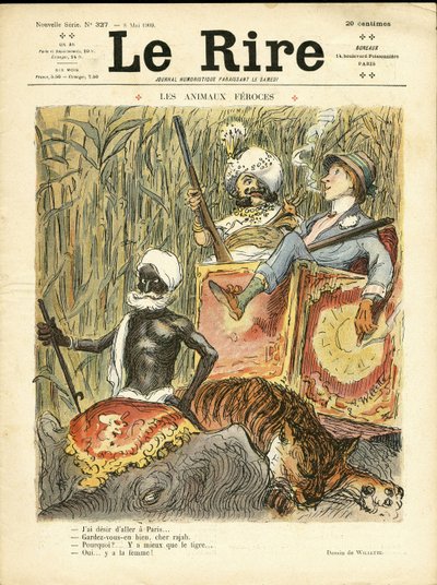 Illustratie van Adolphe dit Willette voor de omslag van Le Rire, 08/05/09 - Woeste dieren - Anti-feminisme, Hobby