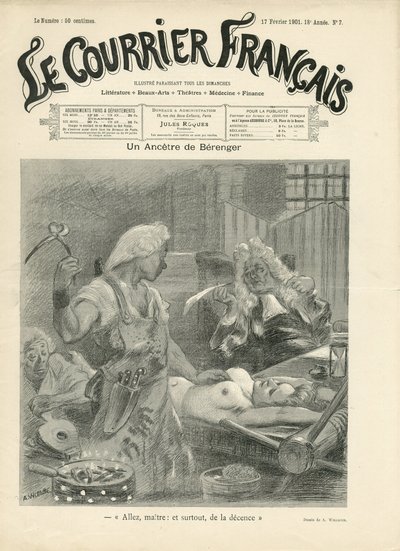 Illustratie van Adolphe dit Willette voor de omslag van Le Courrier francais door Adolphe Leon Willette