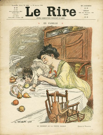 Illustratie van Adolphe dit Willette (1857-1926) voor de omslag van Le Rire door Adolphe Leon Willette