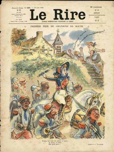 Illustratie van Adolphe dit Willette (1857-1926) voor de omslag van Le Rire door Adolphe Leon Willette