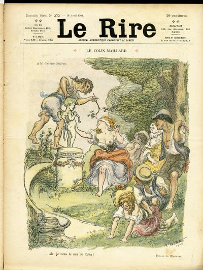 Illustratie van Adolphe dit Willette voor de omslag van Le Rire door Adolphe Leon Willette