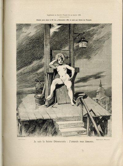 Illustratie van Adolphe dit Willette in Le Courrier francais, nr. 4 door Adolphe Leon Willette