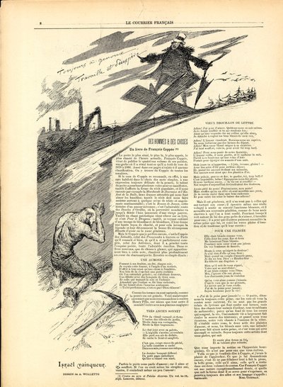 Le Courier anglais, Satirisch in Zwart-Wit door Adolphe Leon Willette
