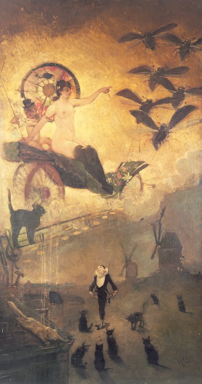 De Zwarte Katten door Adolphe Leon Willette
