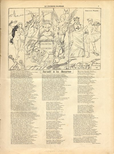 De Courier francais, Satirisch in Zwart & Wit door Adolphe Leon Willette