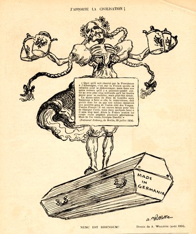 Het Rode Gelach, Satirisch in ZW door Adolphe Leon Willette