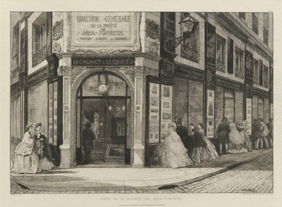Hoofdkwartier van de Société des Aqua-Fortistes door Adolphe Martial Potemont