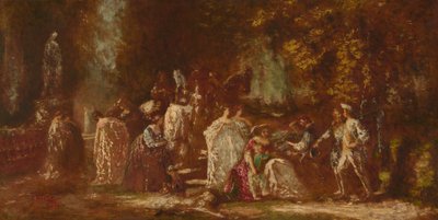 Terugkeer van de jacht door Adolphe Monticelli