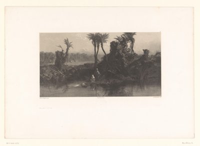 Mozes in het rieten mandje door Adolphe Mouilleron
