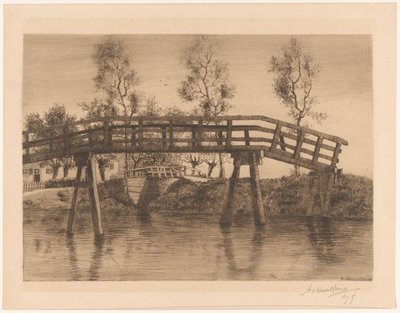 Brug door Adolphe P.H J. van Weezel Errens (signed by artist)