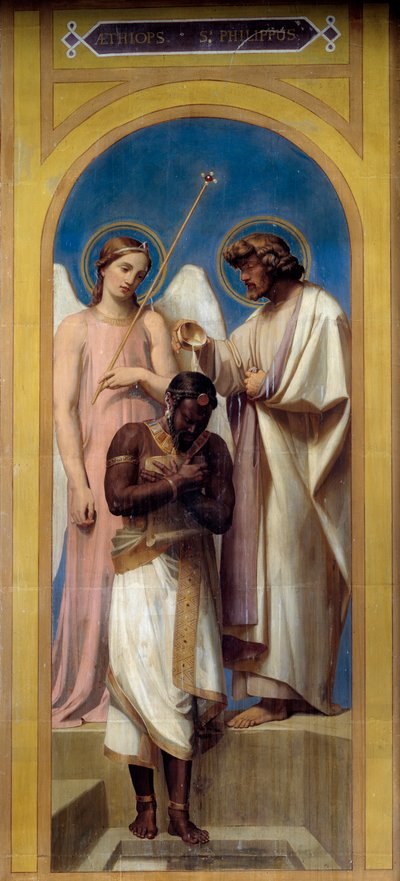 De doop van de eunuch door Adolphe Roger