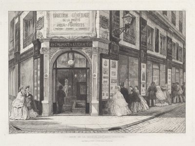 Zetel van de Vereniging van Etsers door Adolphe Théodore Jules Martial Potémont