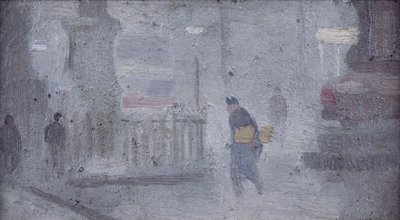 Studie voor basis van standbeelden, Albert Square, c.1910 door Adolphe Valette