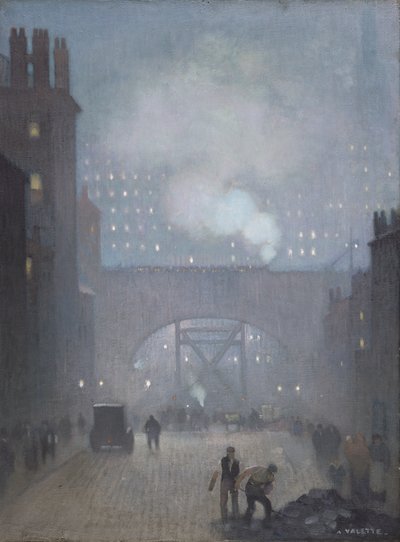 York Street naar Charles Street, Manchester door Adolphe Valette
